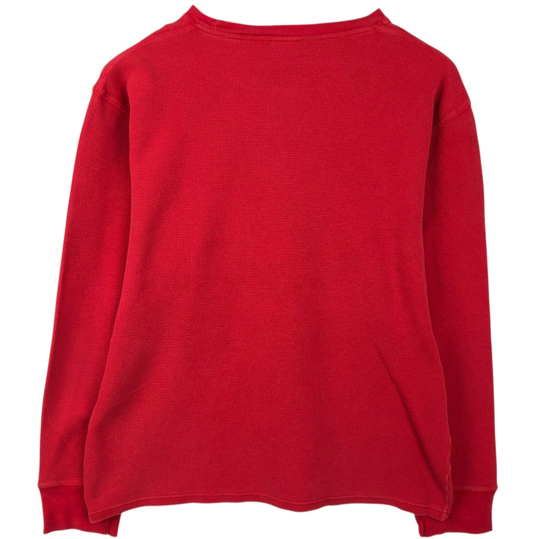 Ralph Lauren POLO RALPH LAUREN SLEEPWEAR Thermal Long T-shirt Waffle Men's XL cotton red type Vintage Second Hand