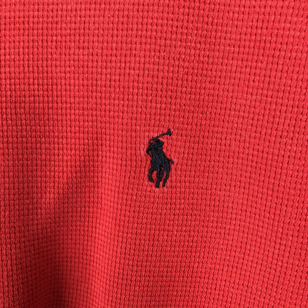 Ralph Lauren POLO RALPH LAUREN SLEEPWEAR Thermal Long T-shirt Waffle Men's XL cotton red type Vintage Second Hand