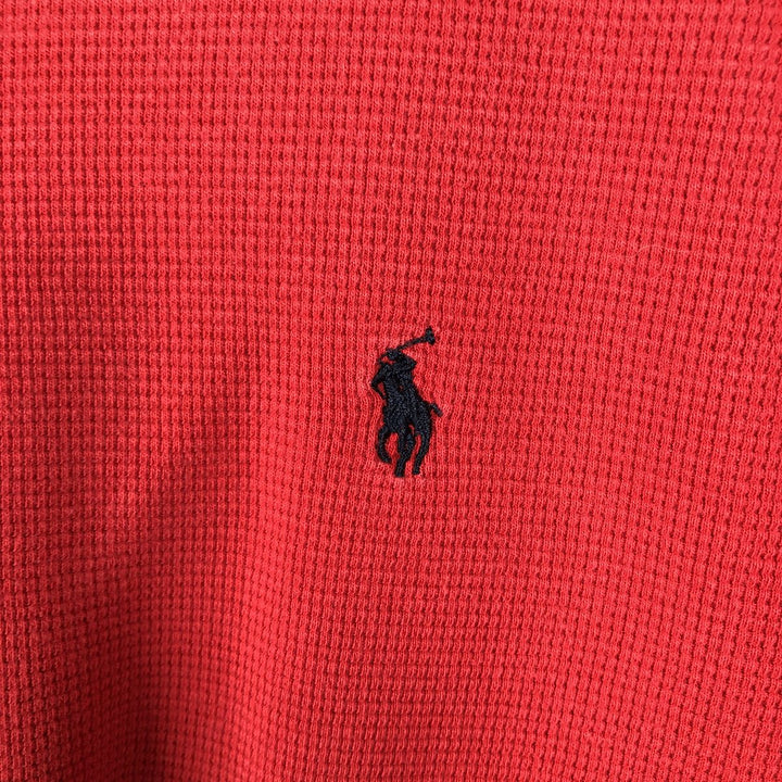 Ralph Lauren POLO RALPH LAUREN SLEEPWEAR Thermal Long T-shirt Waffle Men's XL cotton red type Vintage Second Hand