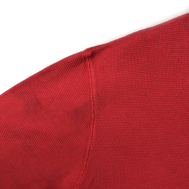 Ralph Lauren POLO RALPH LAUREN SLEEPWEAR Thermal Long T-shirt Waffle Men's XL cotton red type Vintage Second Hand