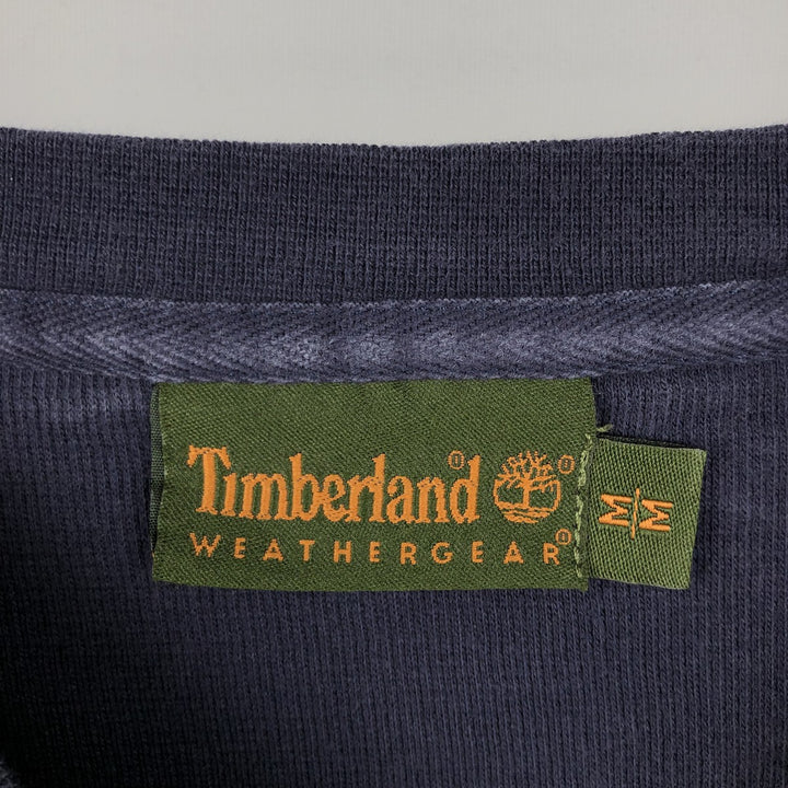 Timberland Thermal Long T-Shirt, Waffle, Men's Size M cotton navy blue type Vintage Second Hand
