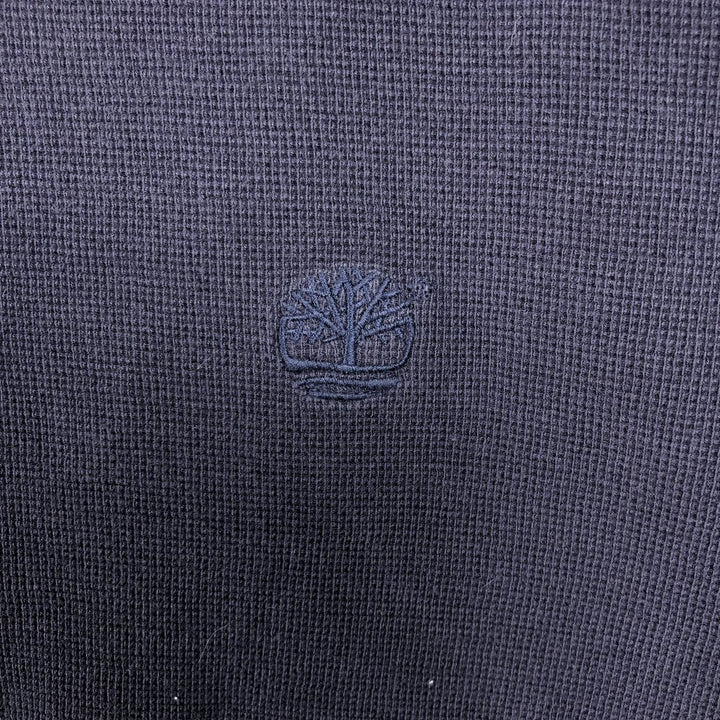 Timberland Thermal Long T-Shirt, Waffle, Men's Size M cotton navy blue type Vintage Second Hand