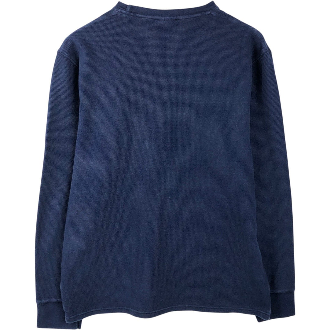 Ralph Lauren POLO RALPH LAUREN SLEEPWEAR Thermal Long T-shirt Waffle Men's L size cotton navy blue type Vintage Second Hand