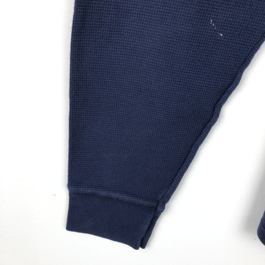 Ralph Lauren POLO RALPH LAUREN SLEEPWEAR Thermal Long T-shirt Waffle Men's L size cotton navy blue type Vintage Second Hand