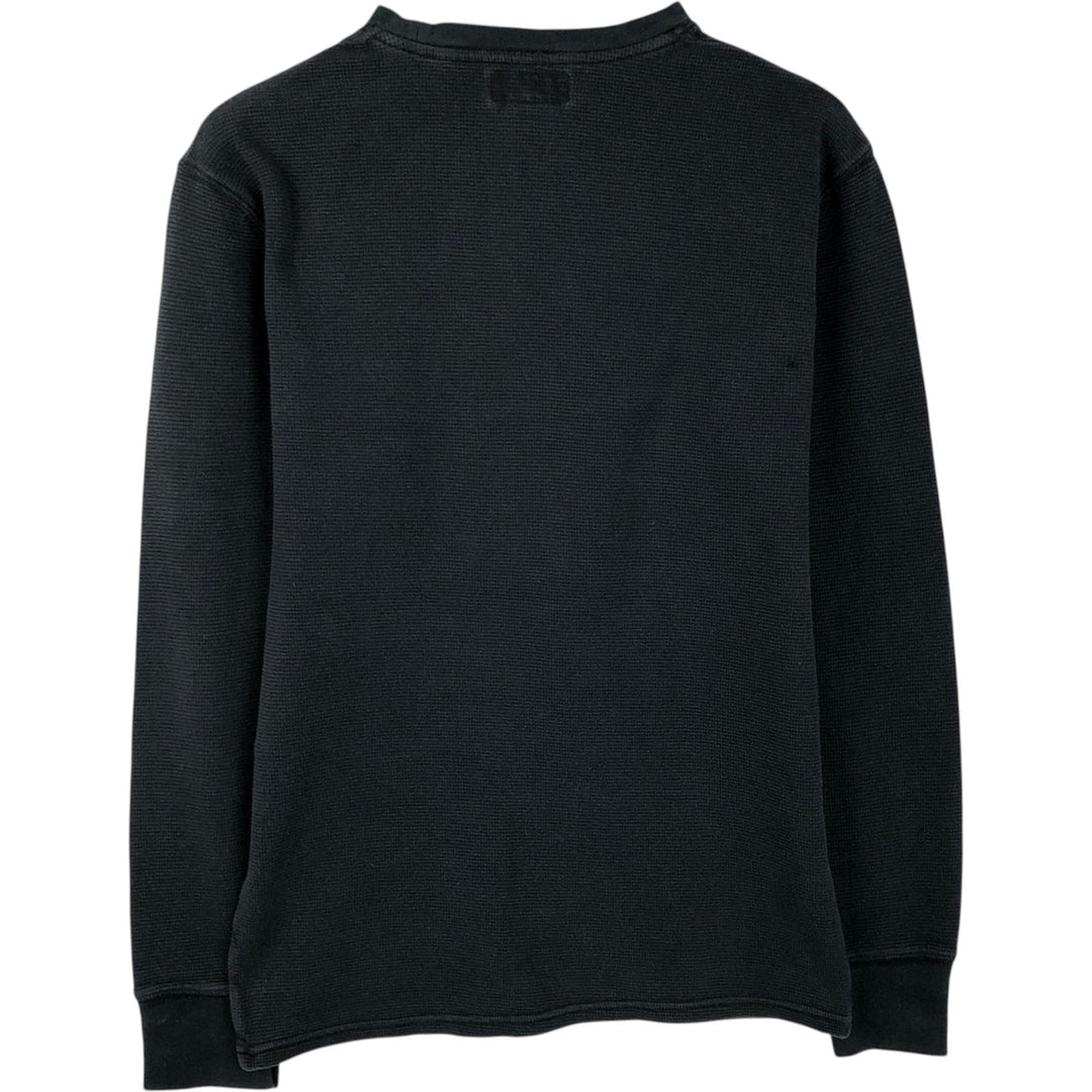 Ralph Lauren POLO RALPH LAUREN Thermal T-Shirt, Waffle, Men's Size Small cotton black type Vintage Second Hand