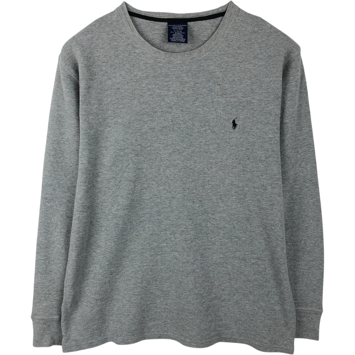 Ralph Lauren POLO RALPH LAUREN SLEEPWEAR Thermal Long T-shirt Waffle Men's XL cotton gray type Vintage Second Hand
