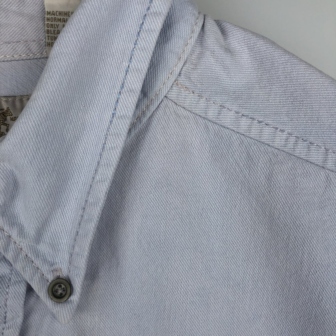 Ralph Lauren POLO RALPH LAUREN SLEEPWEAR Henley Neck Thermal Long-Sleeve T-Shirt (Waffle Knit) - Men's Size L (approx.) cotton gray type Vintage Second Hand