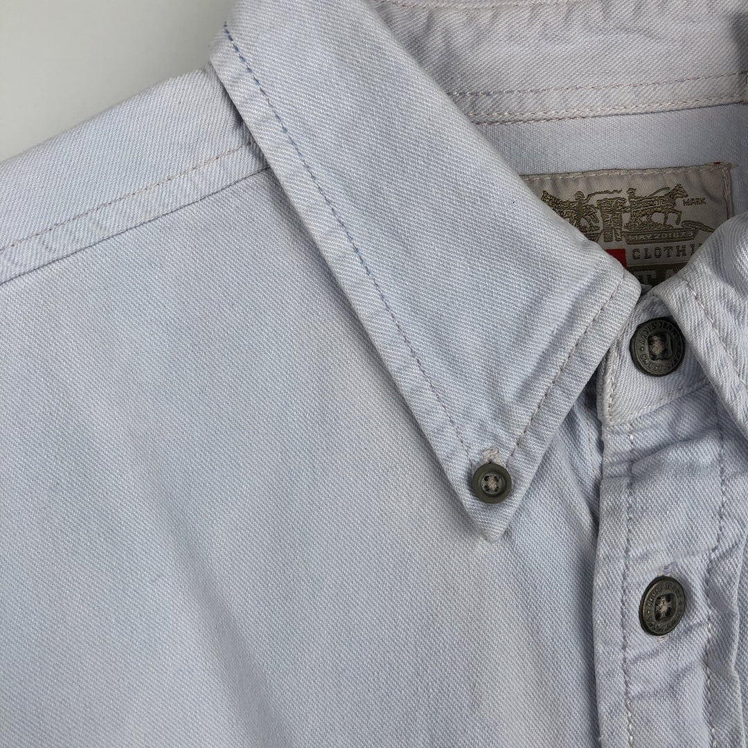 Ralph Lauren POLO RALPH LAUREN SLEEPWEAR Henley Neck Thermal Long-Sleeve T-Shirt (Waffle Knit) - Men's Size L (approx.) cotton gray type Vintage Second Hand