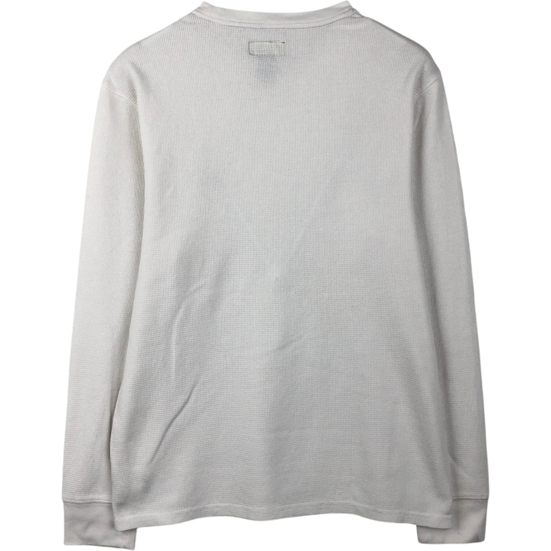 Ralph Lauren POLO RALPH LAUREN SLEEPWEAR Thermal Long T-shirt Waffle Men's L size cotton white type Vintage Second Hand