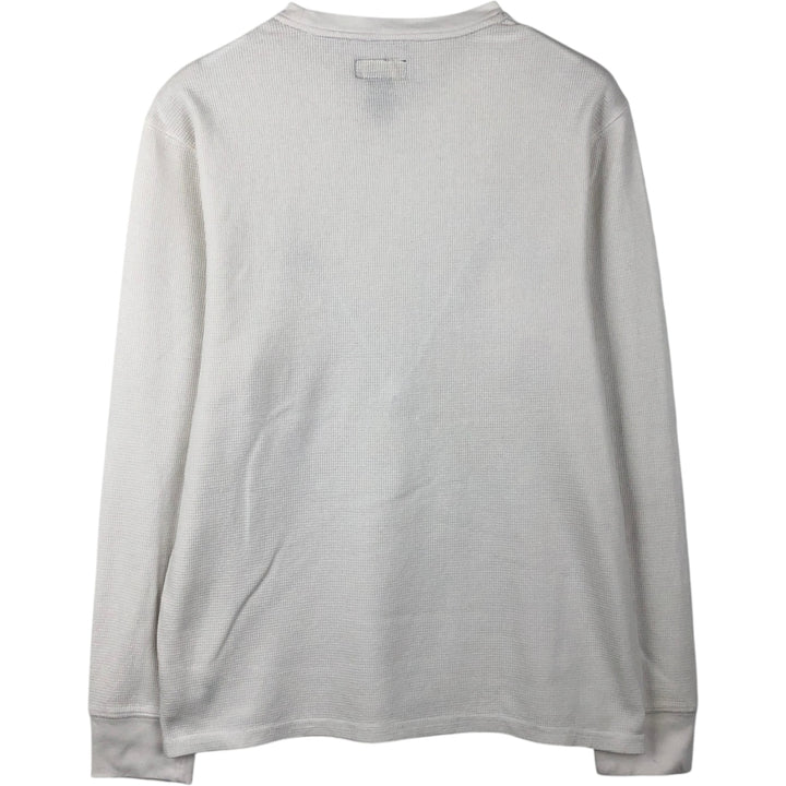 Ralph Lauren POLO RALPH LAUREN SLEEPWEAR Thermal Long T-shirt Waffle Men's L size cotton white type Vintage Second Hand