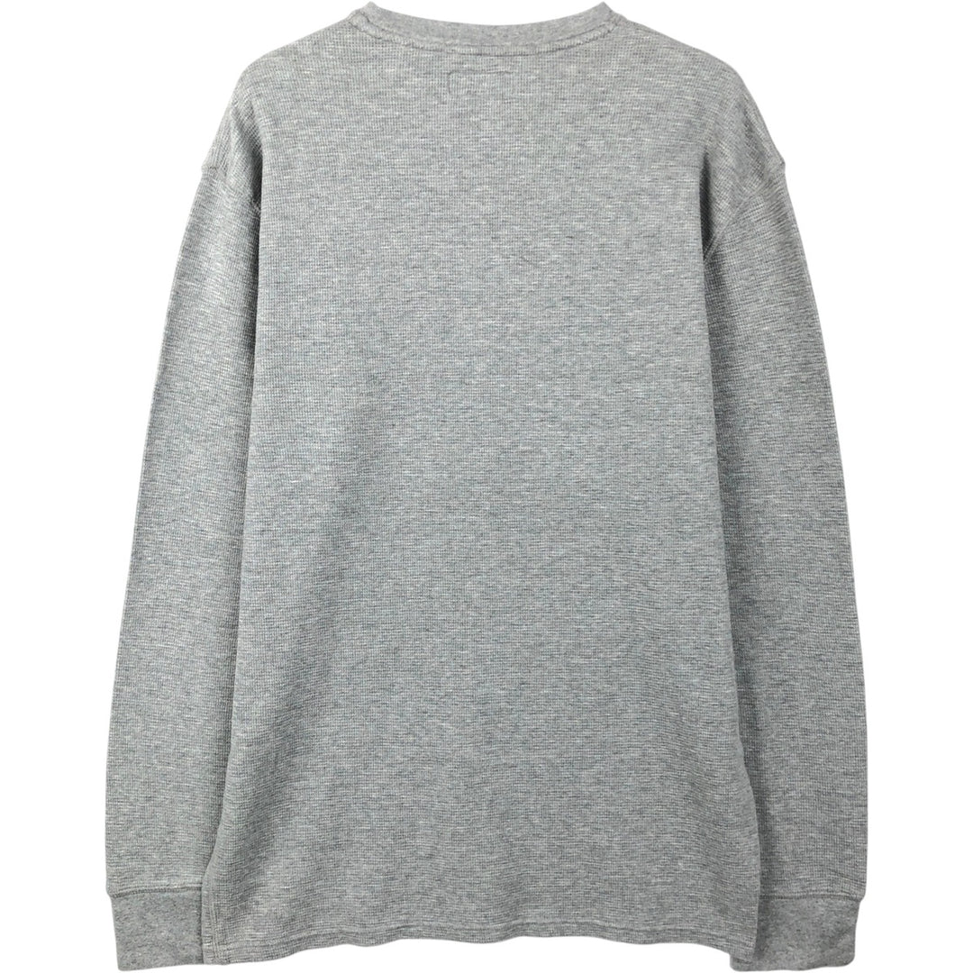Ralph Lauren POLO RALPH LAUREN Thermal Long T-shirt Waffle Men's XL cotton gray type Vintage Second Hand