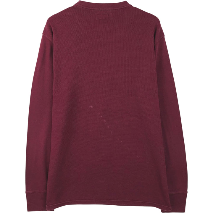 Ralph Lauren POLO RALPH LAUREN Thermal Ron T Waffle Men's L size cotton Red type red-purple Vintage Second Hand