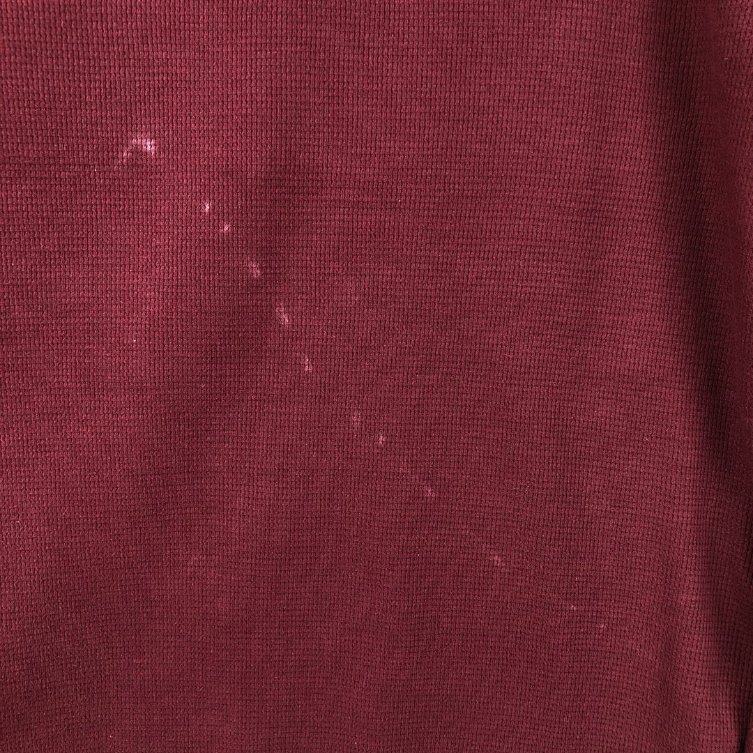 Ralph Lauren POLO RALPH LAUREN Thermal Ron T Waffle Men's L size cotton Red type red-purple Vintage Second Hand