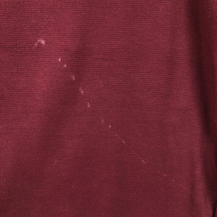 Ralph Lauren POLO RALPH LAUREN Thermal Ron T Waffle Men's L size cotton Red type red-purple Vintage Second Hand