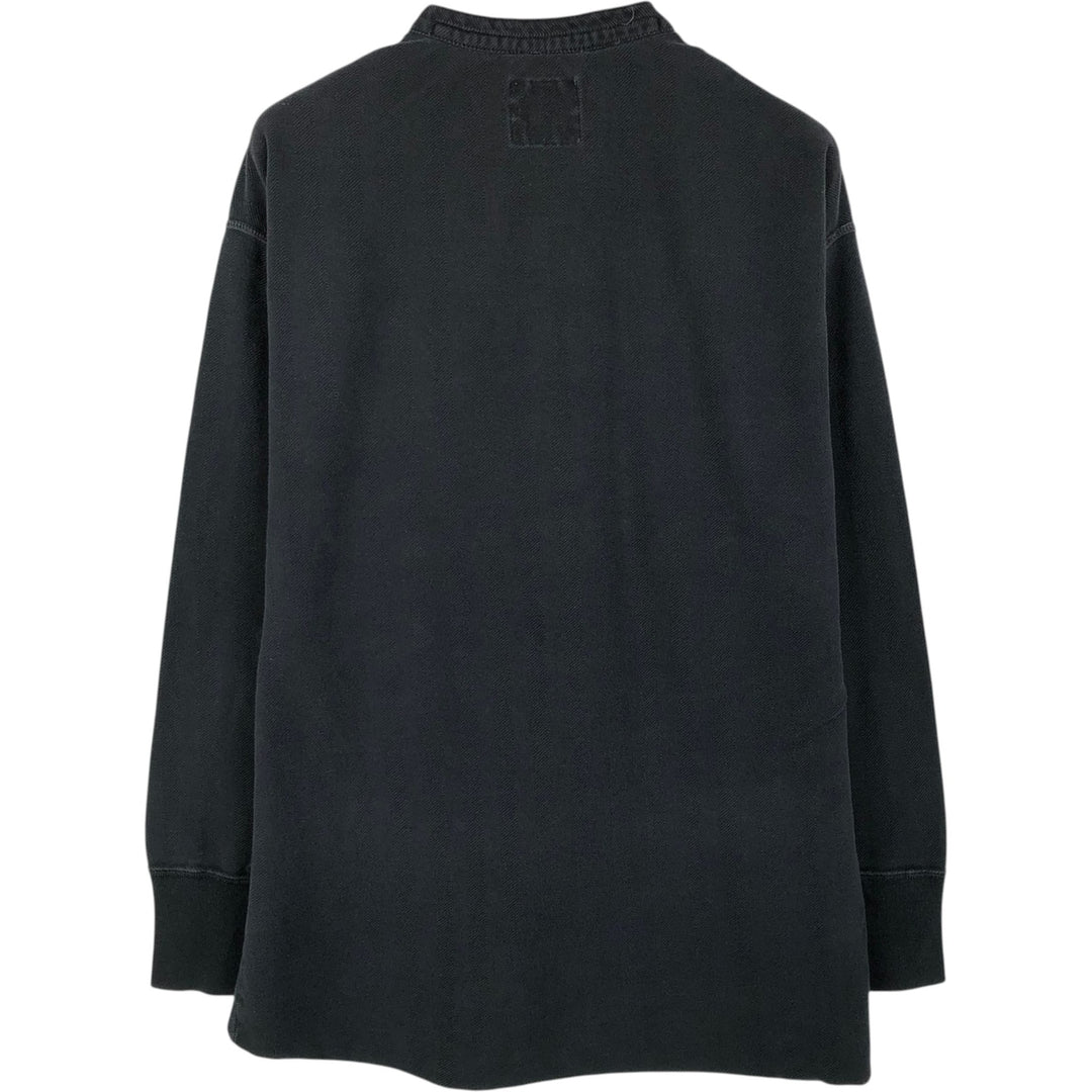 90'S Levi's Herringbone Henley Neck Thermal Long-Sleeve T-Shirt, Men's Size L (Equivalent), Vintage cotton black type Vintage Second Hand
