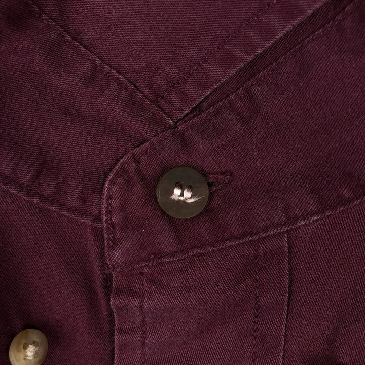Brooks Brothers long-sleeved button-down shirt, men's size M cotton wine-red Vintage Second Hand