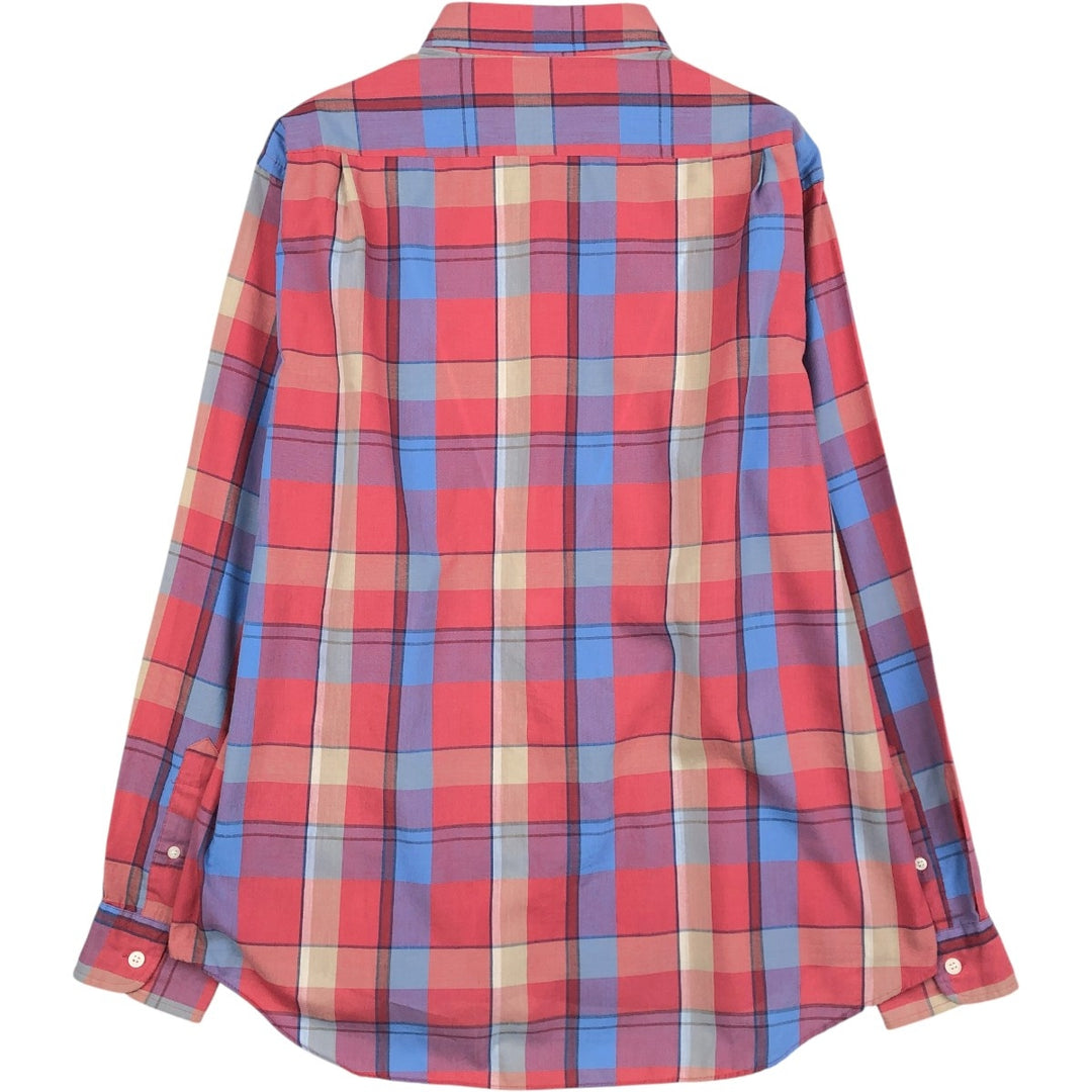 Levi's COLORGRAPHS Long-Sleeve Button-Down Check Shirt, Men's Size L (Equivalent), Vintage polyester red type Vintage Second Hand