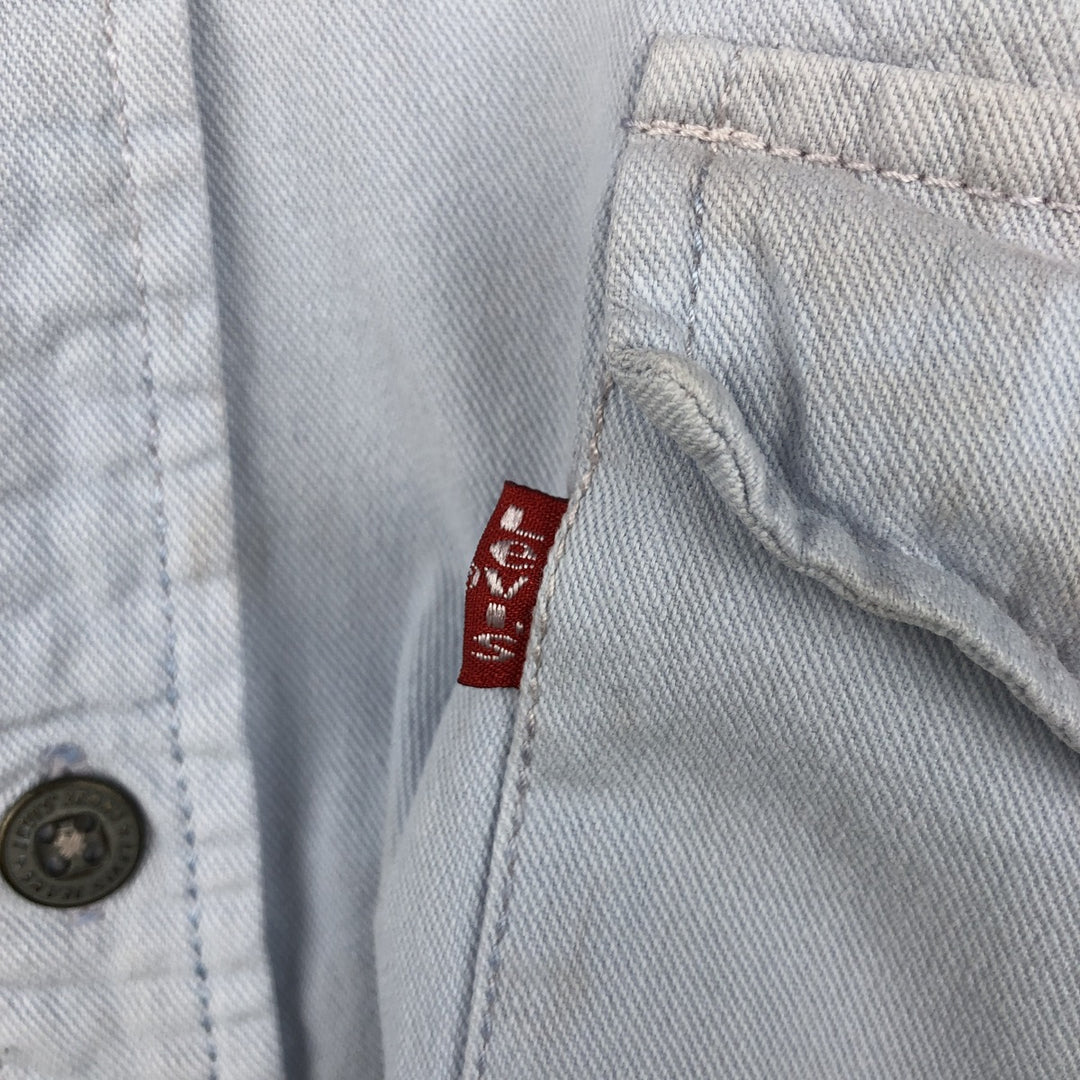 Levi's RED TAB Long-Sleeve Button-Down Denim Shirt, Men's Size XL (approx.) cotton Blue type light blue Vintage Second Hand