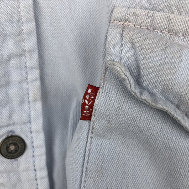 Levi's RED TAB Long-Sleeve Button-Down Denim Shirt, Men's Size XL (approx.) cotton Blue type light blue Vintage Second Hand