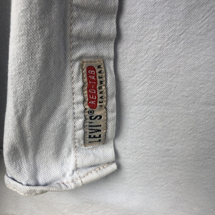Levi's RED TAB Long-Sleeve Button-Down Denim Shirt, Men's Size XL (approx.) cotton Blue type light blue Vintage Second Hand