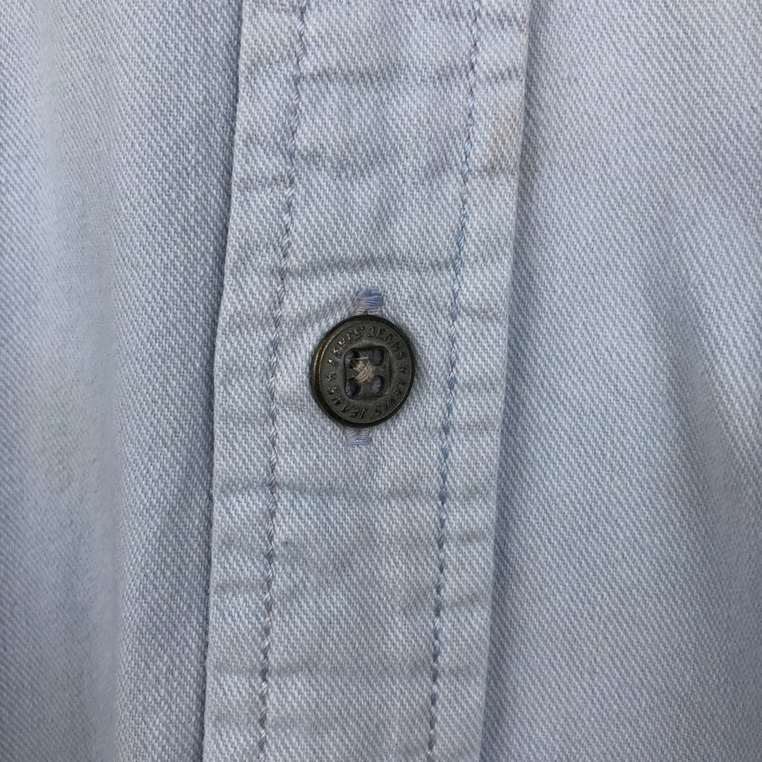 Levi's RED TAB Long-Sleeve Button-Down Denim Shirt, Men's Size XL (approx.) cotton Blue type light blue Vintage Second Hand