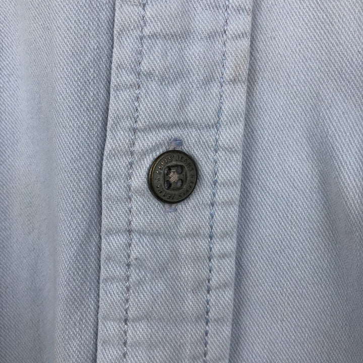 Levi's RED TAB Long-Sleeve Button-Down Denim Shirt, Men's Size XL (approx.) cotton Blue type light blue Vintage Second Hand