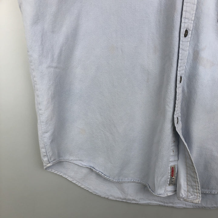 Levi's RED TAB Long-Sleeve Button-Down Denim Shirt, Men's Size XL (approx.) cotton Blue type light blue Vintage Second Hand
