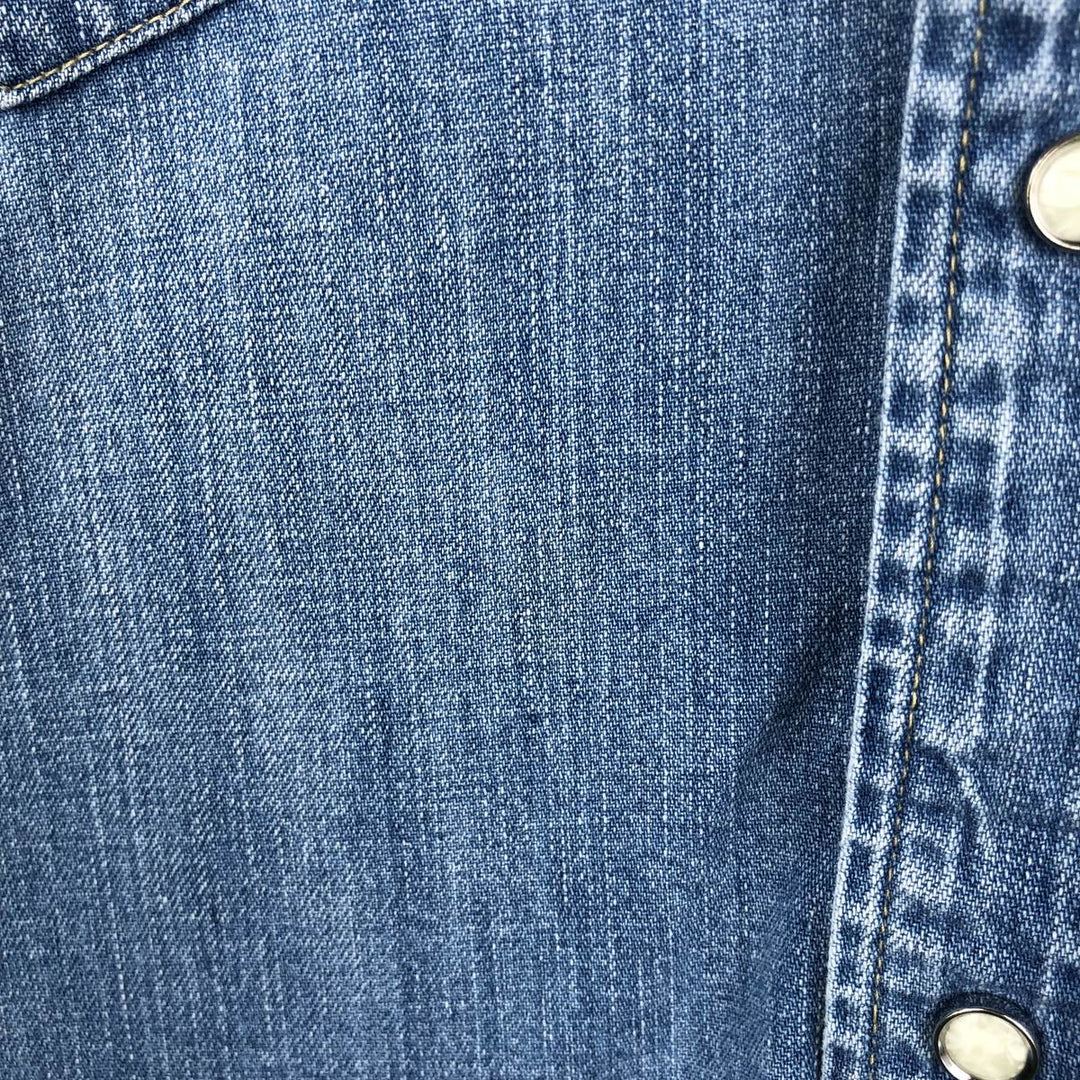Levi's Big E Long-Sleeve Denim Western Shirt, Men's Size L (approx.) cotton blue type Vintage Second Hand