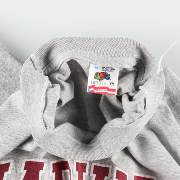 90'S Fruit of the Loom Harvard University Triple Print College T-Shirt, Made in USA, Women's Size M (Equivalent) Vintage cotton gray type Vintage Second Hand