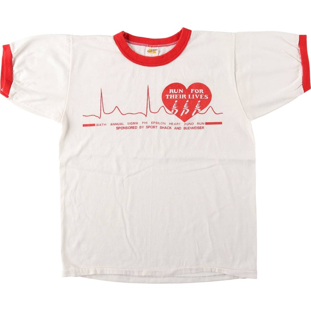 70s-80'S Russell Ringer T-shirt, Women's Size S (approx.), Vintage cotton white type Vintage Second Hand