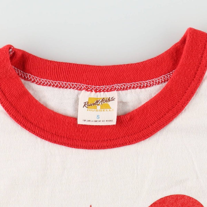 70s-80'S Russell Ringer T-shirt, Women's Size S (approx.), Vintage cotton white type Vintage Second Hand