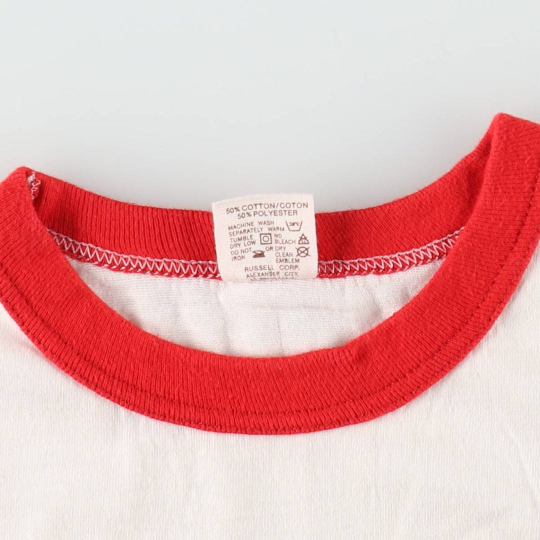 70s-80'S Russell Ringer T-shirt, Women's Size S (approx.), Vintage cotton white type Vintage Second Hand