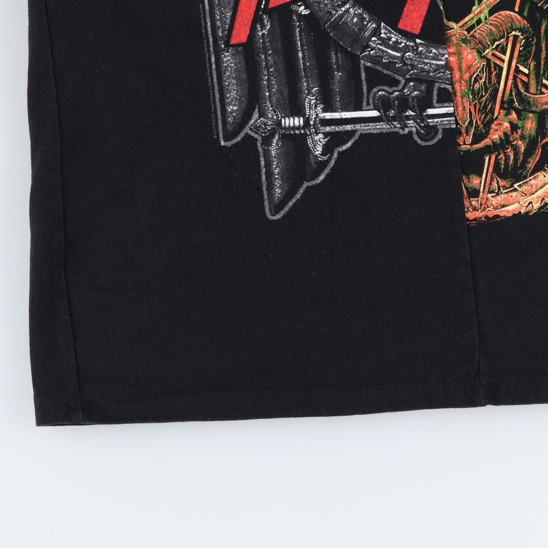 SLAYER Band T-Shirt, Made in USA, Women's Size M (approx.) cotton black type Vintage Second Hand