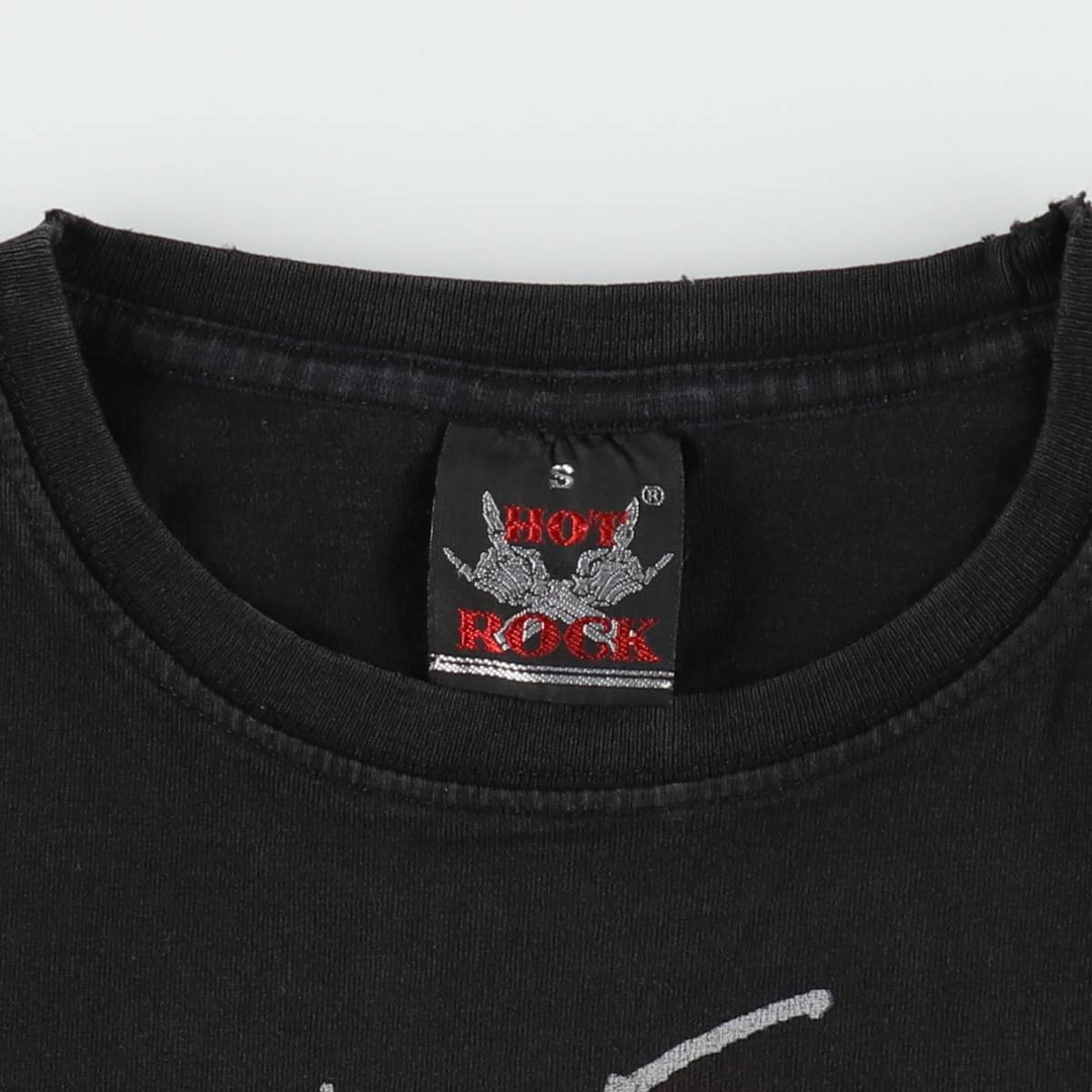 HOT ROCK PINK FLOYD Band T-shirt (Women's size S equivalent) cotton black type Vintage Second Hand
