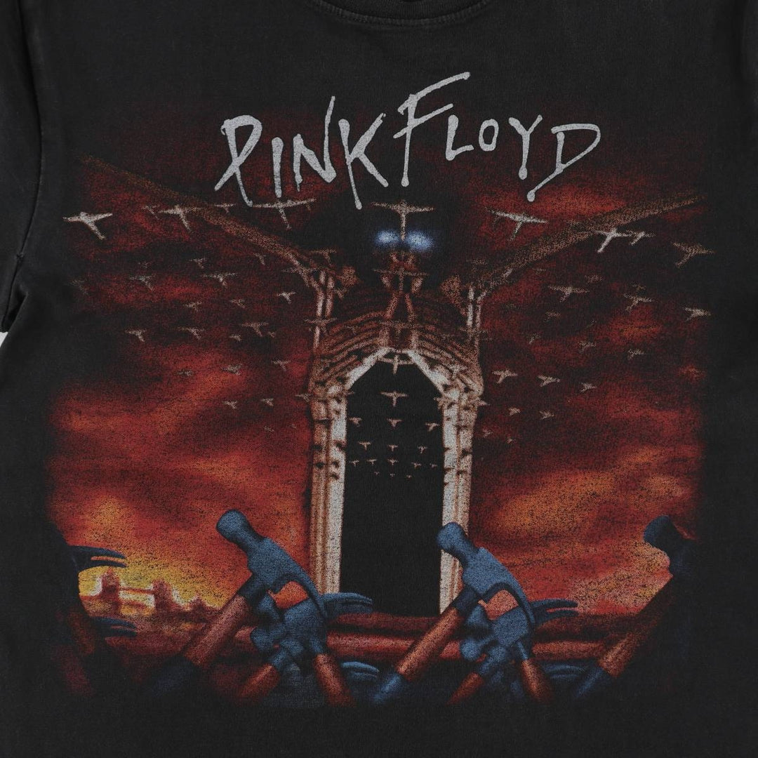 HOT ROCK PINK FLOYD Band T-shirt (Women's size S equivalent) cotton black type Vintage Second Hand