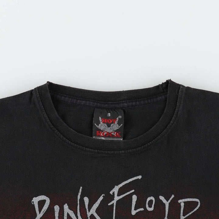 HOT ROCK PINK FLOYD Band T-shirt (Women's size S equivalent) cotton black type Vintage Second Hand