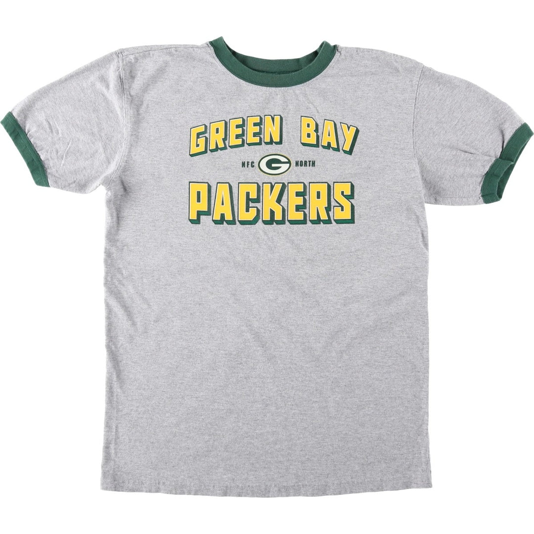 NFL Green Bay Packers Ringer T-Shirt, Women's Size L (approx.) cotton gray type Vintage Second Hand