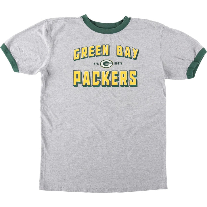 NFL Green Bay Packers Ringer T-Shirt, Women's Size L (approx.) cotton gray type Vintage Second Hand