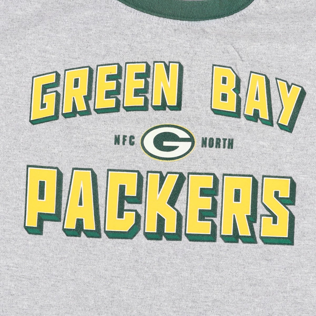 NFL Green Bay Packers Ringer T-Shirt, Women's Size L (approx.) cotton gray type Vintage Second Hand