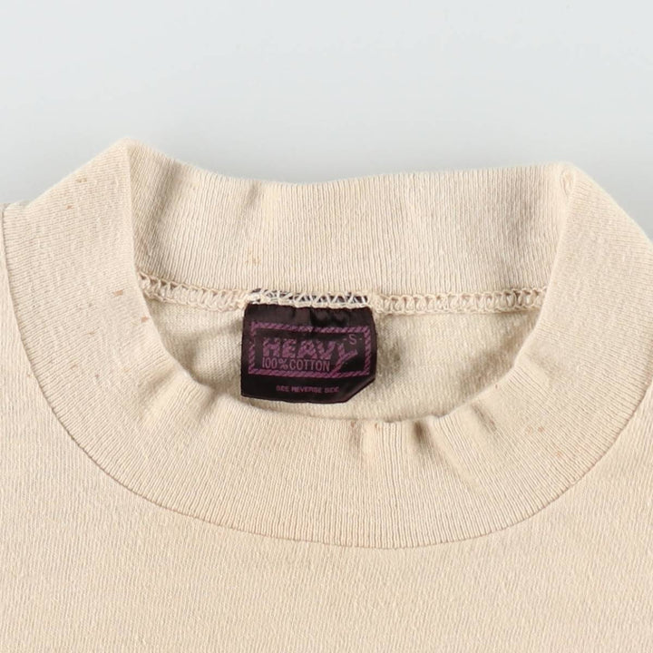 80'S Heavy Bison Pattern Animal T-Shirt, Women's Size S (Equivalent), Vintage cotton Beige type Vintage Second Hand
