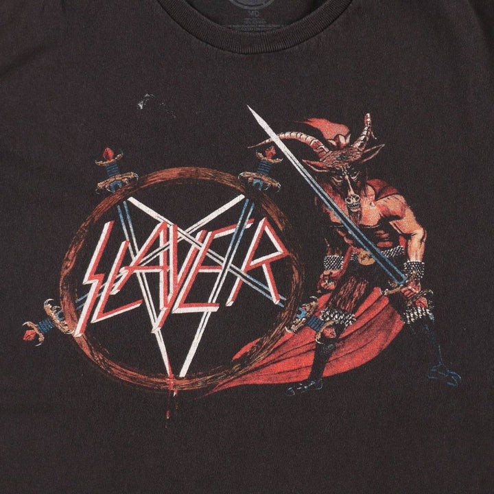 SLAYER Band T-shirt, Women's Size M (approx.) cotton black type Vintage Second Hand