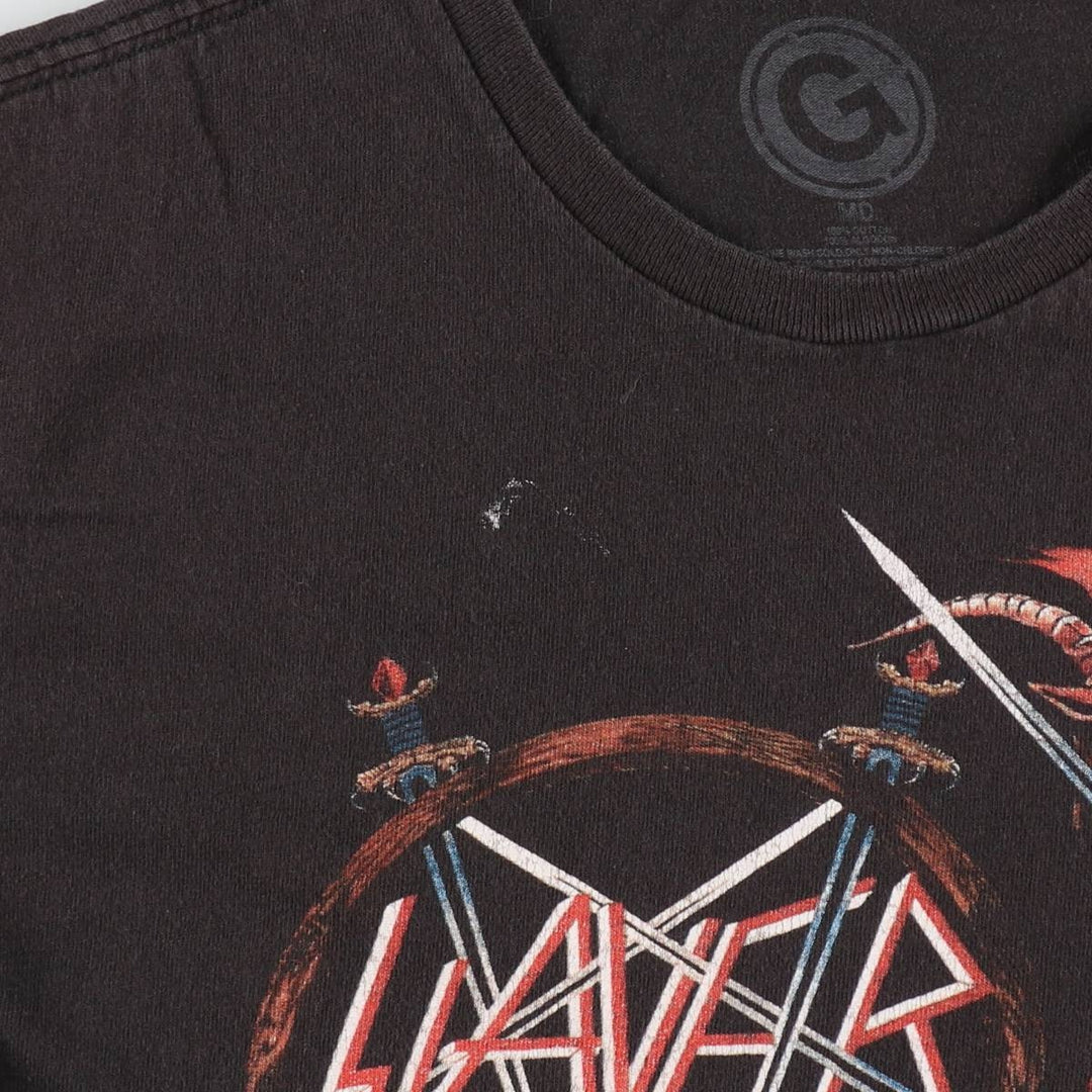 SLAYER Band T-shirt, Women's Size M (approx.) cotton black type Vintage Second Hand