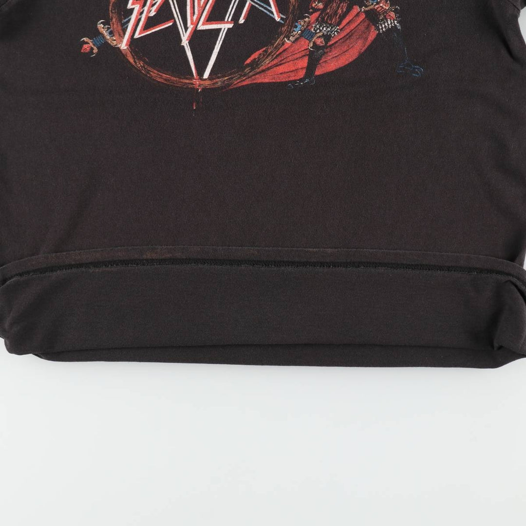 SLAYER Band T-shirt, Women's Size M (approx.) cotton black type Vintage Second Hand