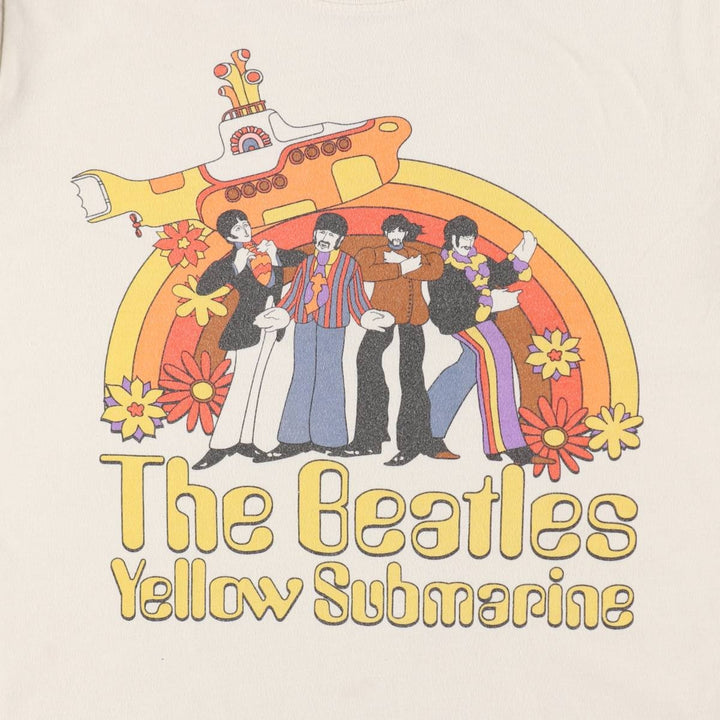 THE BEATLES Band T-Shirt, Women's Size M unclear ivory Vintage Second Hand