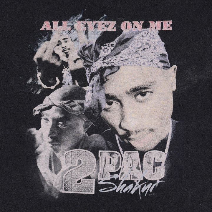 Bravado 2pac Wrap T-Shirt (Men's Size S) cotton black type Vintage Second Hand