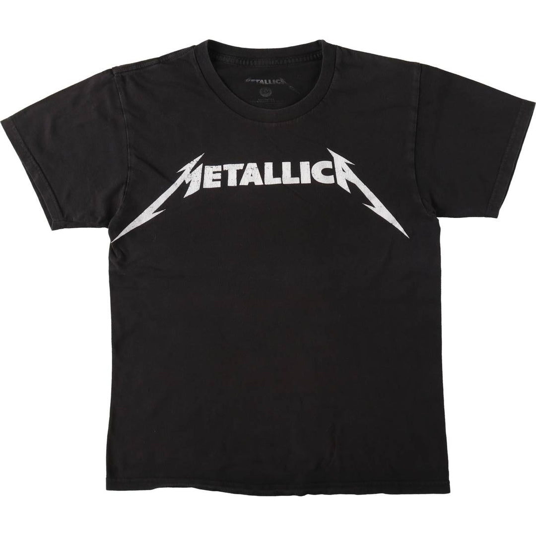 METALLICA Metallica Band T-shirt Band T Women's M size cotton black type Vintage Second Hand