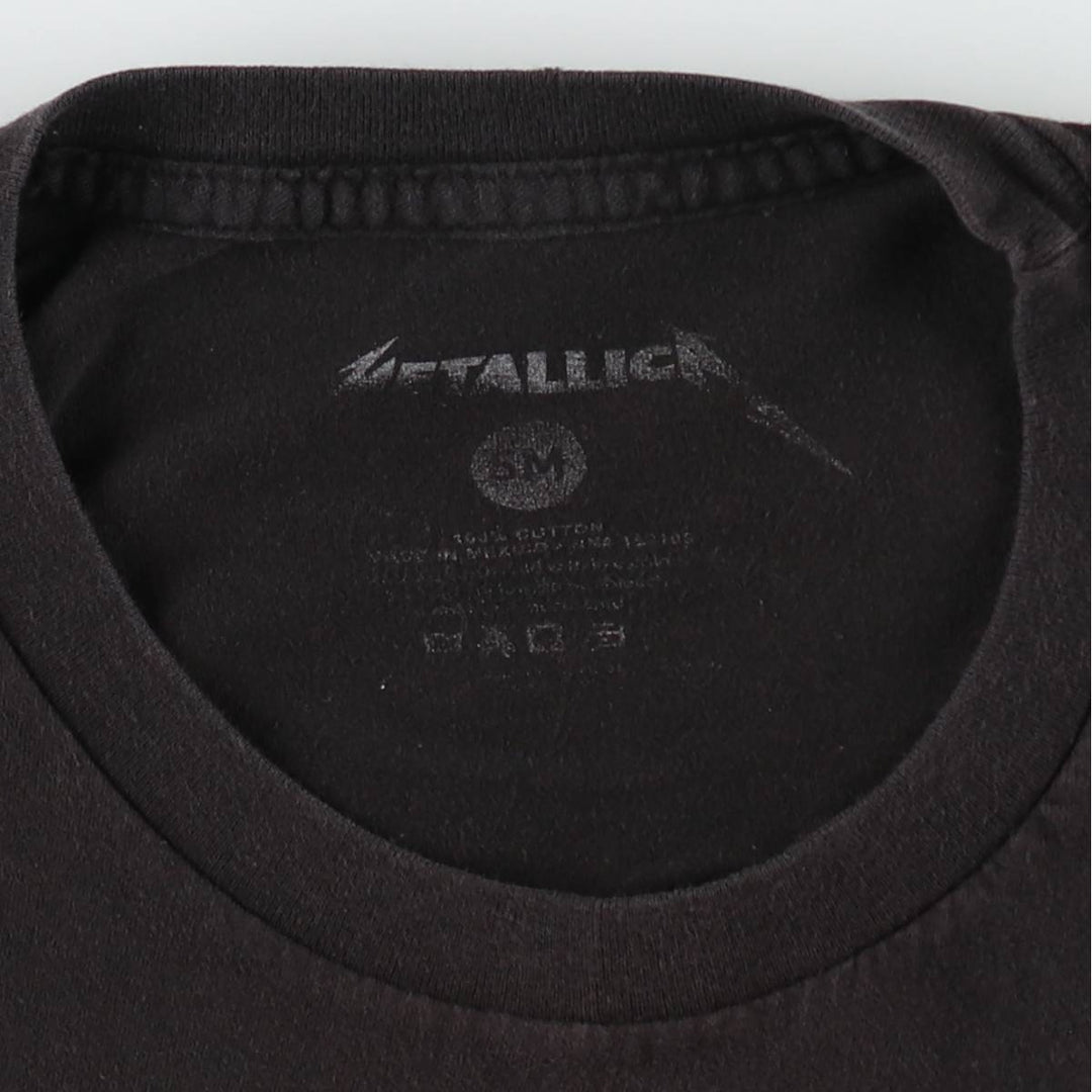 METALLICA Metallica Band T-shirt Band T Women's M size cotton black type Vintage Second Hand
