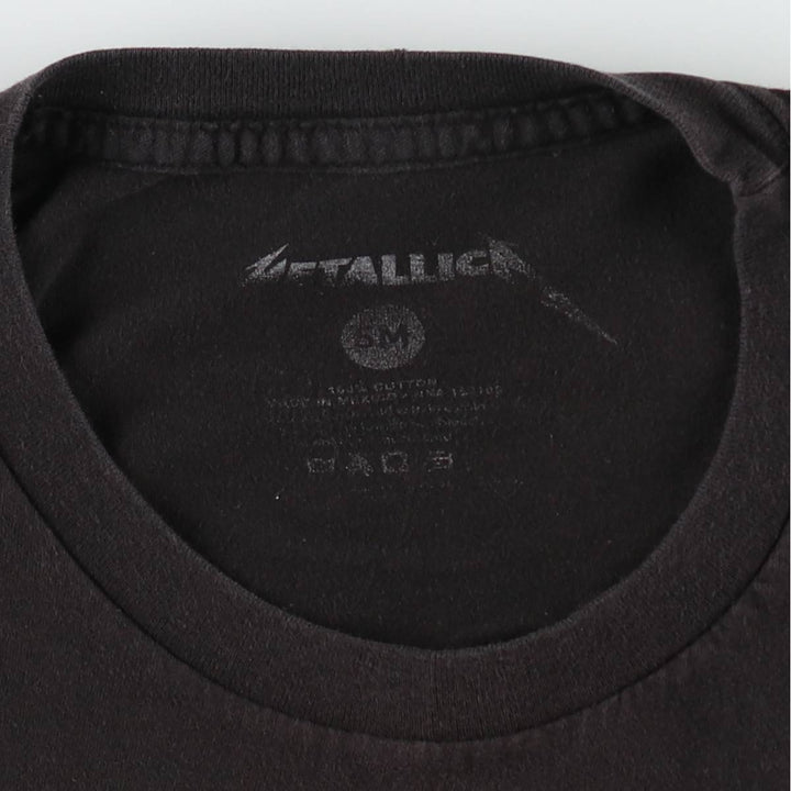 METALLICA Metallica Band T-shirt Band T Women's M size cotton black type Vintage Second Hand