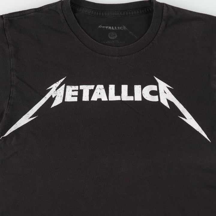 METALLICA Metallica Band T-shirt Band T Women's M size cotton black type Vintage Second Hand