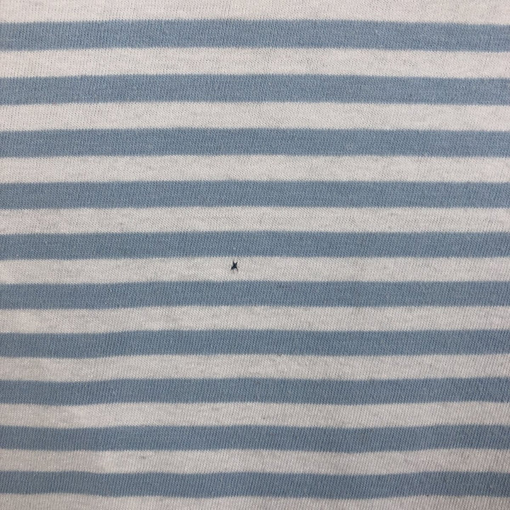 Ralph Lauren POLO RALPH LAUREN CUSTOM FIT Striped Pattern Short-Sleeve Striped T-Shirt (Women's Size M) cotton Blue type light blue Vintage Second Hand